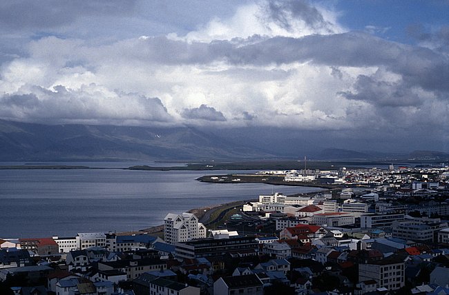 Blick ber Reykjavik